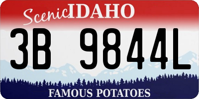 ID license plate 3B9844L