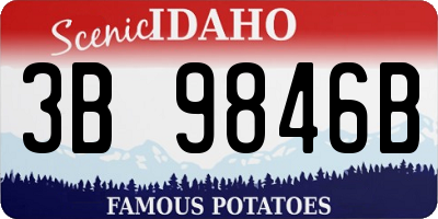 ID license plate 3B9846B