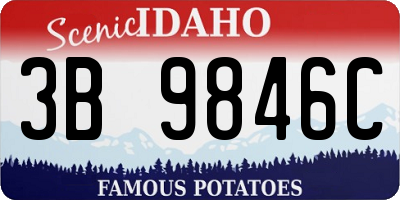 ID license plate 3B9846C