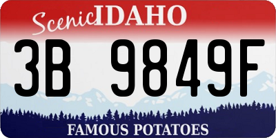 ID license plate 3B9849F