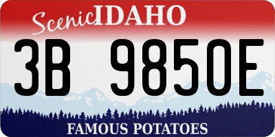 ID license plate 3B9850E