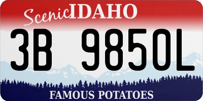 ID license plate 3B9850L