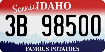 ID license plate 3B9850O