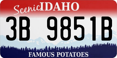 ID license plate 3B9851B