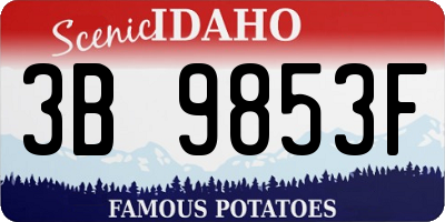 ID license plate 3B9853F