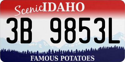 ID license plate 3B9853L