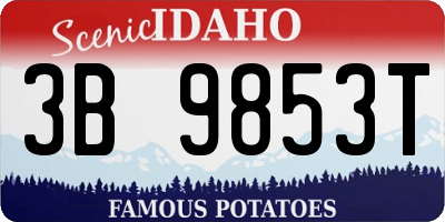 ID license plate 3B9853T