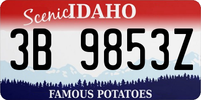 ID license plate 3B9853Z