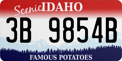 ID license plate 3B9854B