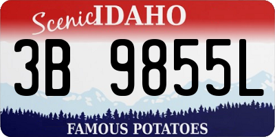 ID license plate 3B9855L