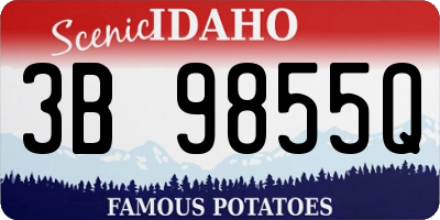 ID license plate 3B9855Q