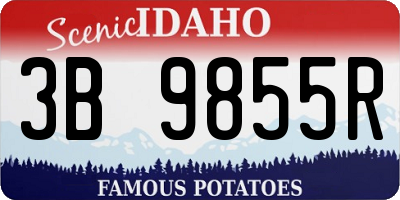 ID license plate 3B9855R