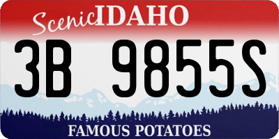 ID license plate 3B9855S