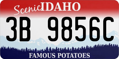 ID license plate 3B9856C