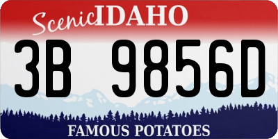 ID license plate 3B9856D