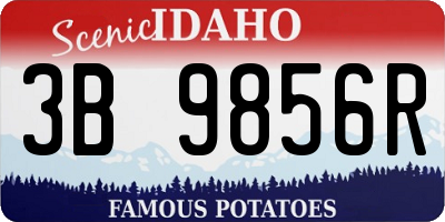 ID license plate 3B9856R