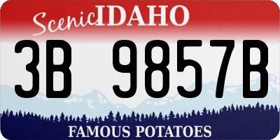 ID license plate 3B9857B