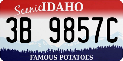 ID license plate 3B9857C