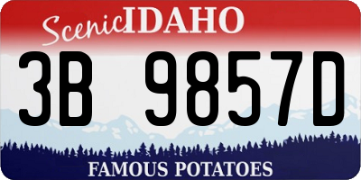 ID license plate 3B9857D