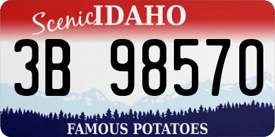 ID license plate 3B9857O