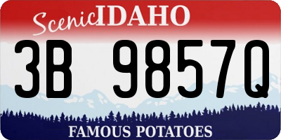 ID license plate 3B9857Q