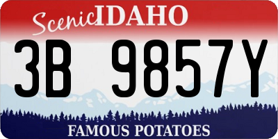ID license plate 3B9857Y