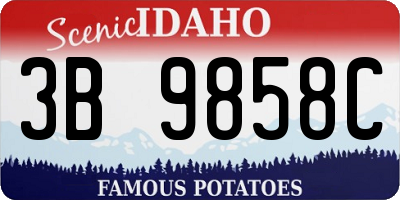 ID license plate 3B9858C