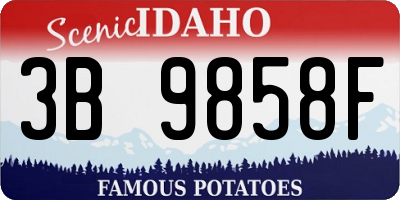 ID license plate 3B9858F