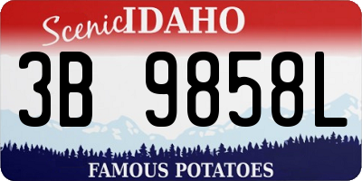 ID license plate 3B9858L