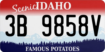 ID license plate 3B9858V