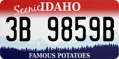 ID license plate 3B9859B
