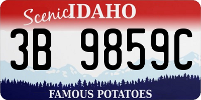 ID license plate 3B9859C