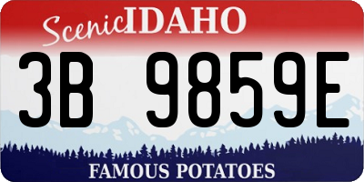 ID license plate 3B9859E