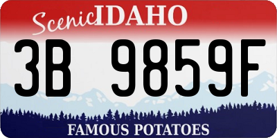 ID license plate 3B9859F