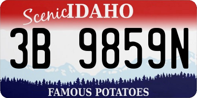 ID license plate 3B9859N
