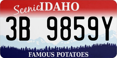 ID license plate 3B9859Y