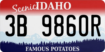 ID license plate 3B9860R