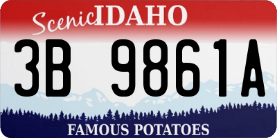 ID license plate 3B9861A