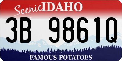 ID license plate 3B9861Q