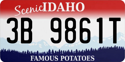 ID license plate 3B9861T