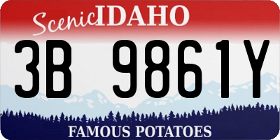 ID license plate 3B9861Y