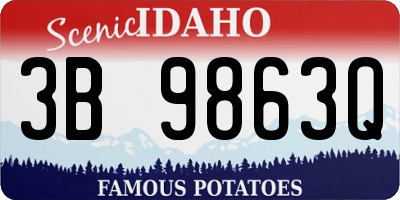 ID license plate 3B9863Q
