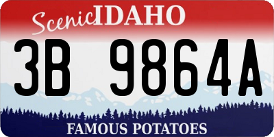 ID license plate 3B9864A