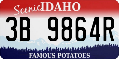 ID license plate 3B9864R