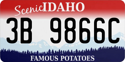 ID license plate 3B9866C