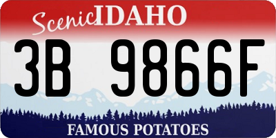 ID license plate 3B9866F