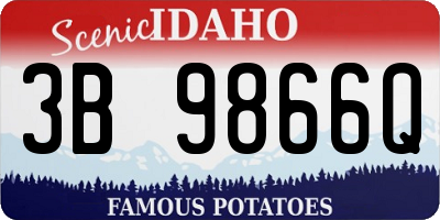 ID license plate 3B9866Q