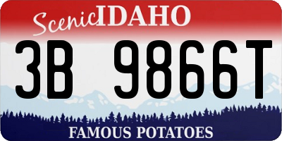 ID license plate 3B9866T