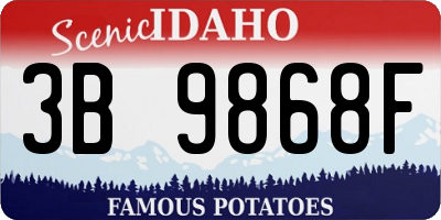 ID license plate 3B9868F