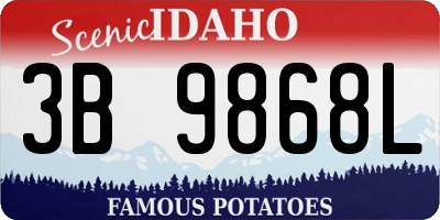 ID license plate 3B9868L